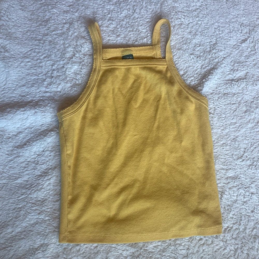 Wild Fable Sunny Yellow Ribbed Tank Top